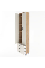 Arges Dolap 5 Raflı 3 Çekmeceli 2 Kapaklı 60x30x243 - S32M082V7A
