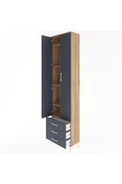 Arges Dolap 5 Raflı 3 Çekmeceli 2 Kapaklı 60x30x243 - S32M082V8A