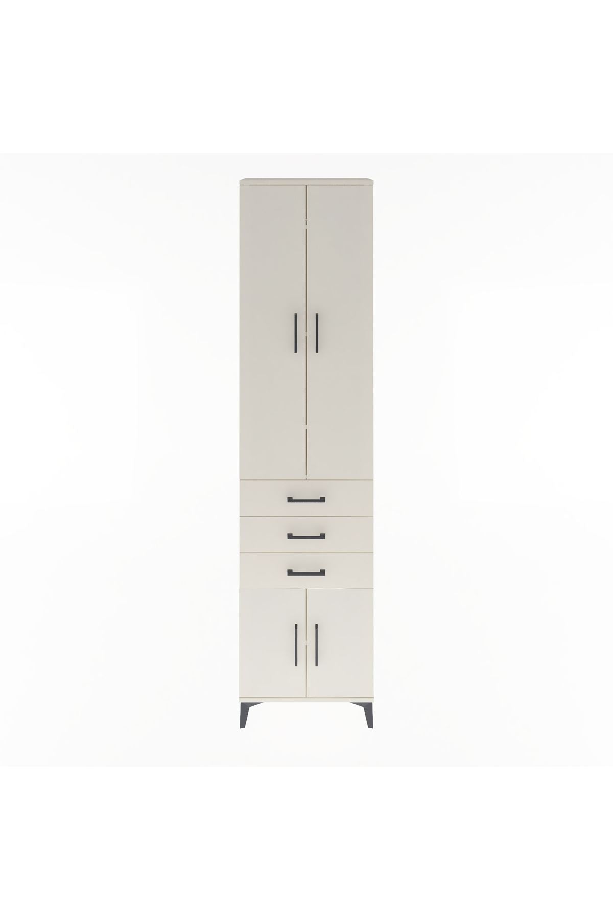 Arges Dolap 5 Raflı 3 Çekmeceli 4 Kapaklı 60x30x243 - S32M083V1A