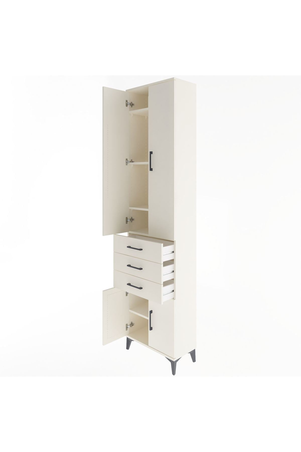 Arges Dolap 5 Raflı 3 Çekmeceli 4 Kapaklı 60x30x243 - S32M083V1A