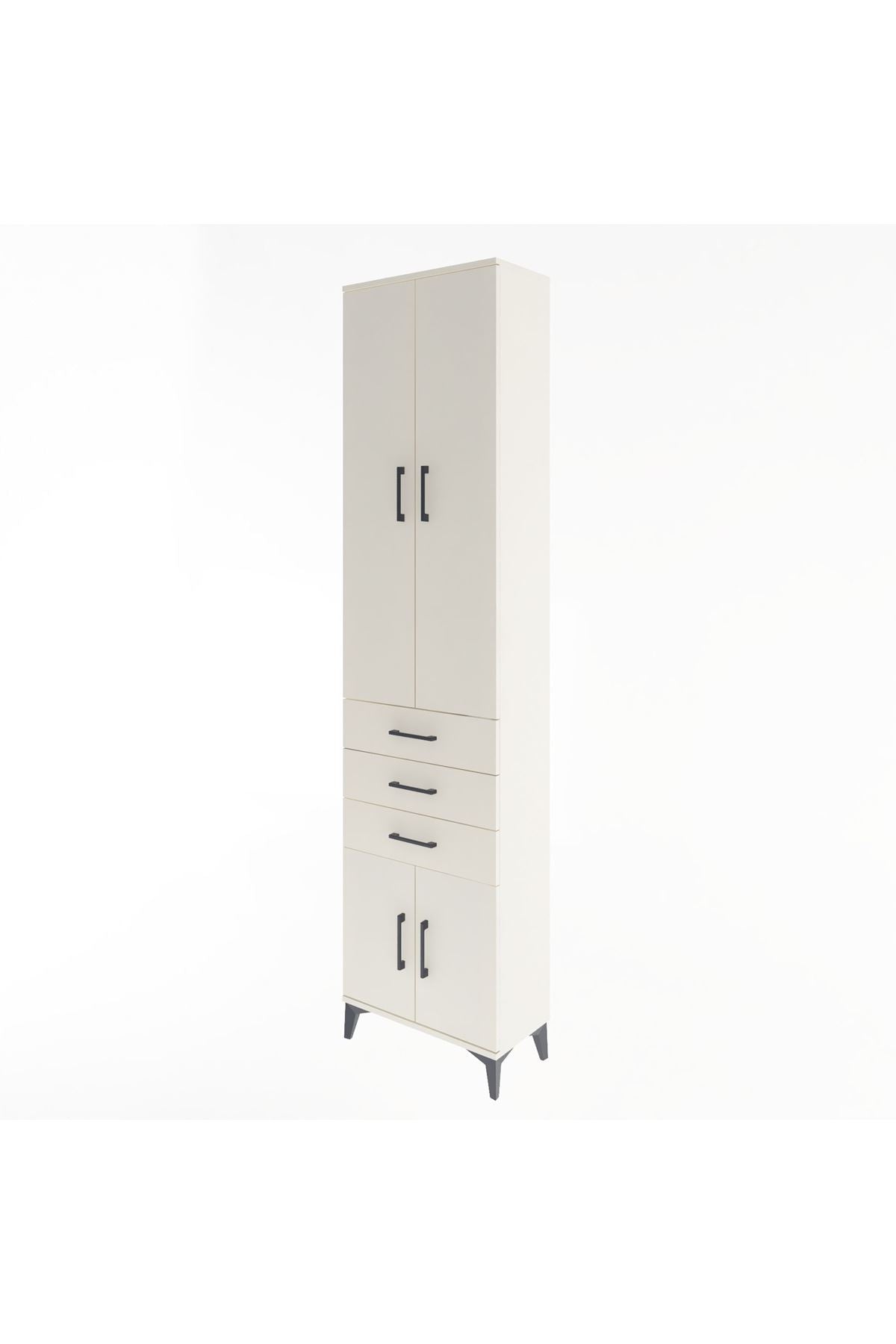 Arges Dolap 5 Raflı 3 Çekmeceli 4 Kapaklı 60x30x243 - S32M083V1A
