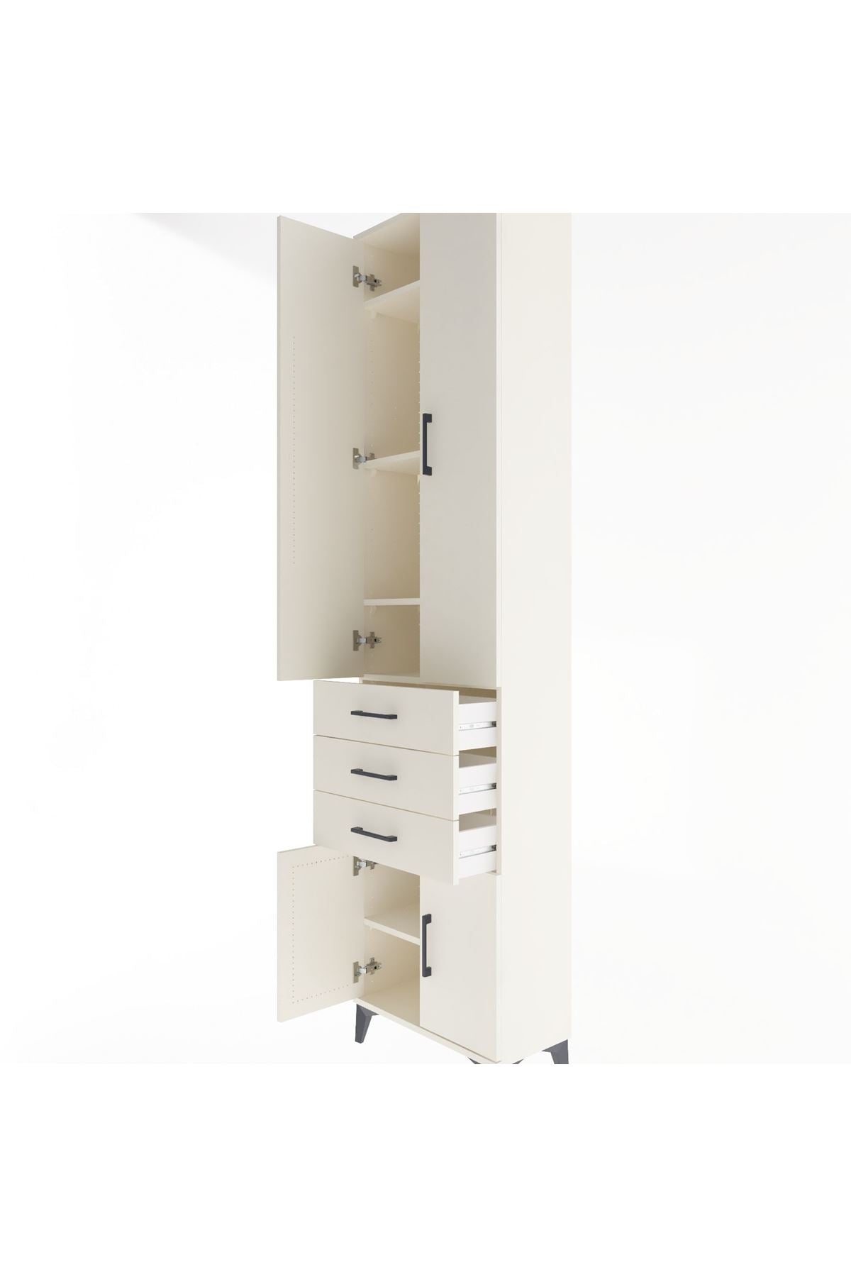 Arges Dolap 5 Raflı 3 Çekmeceli 4 Kapaklı 60x30x243 - S32M083V1A
