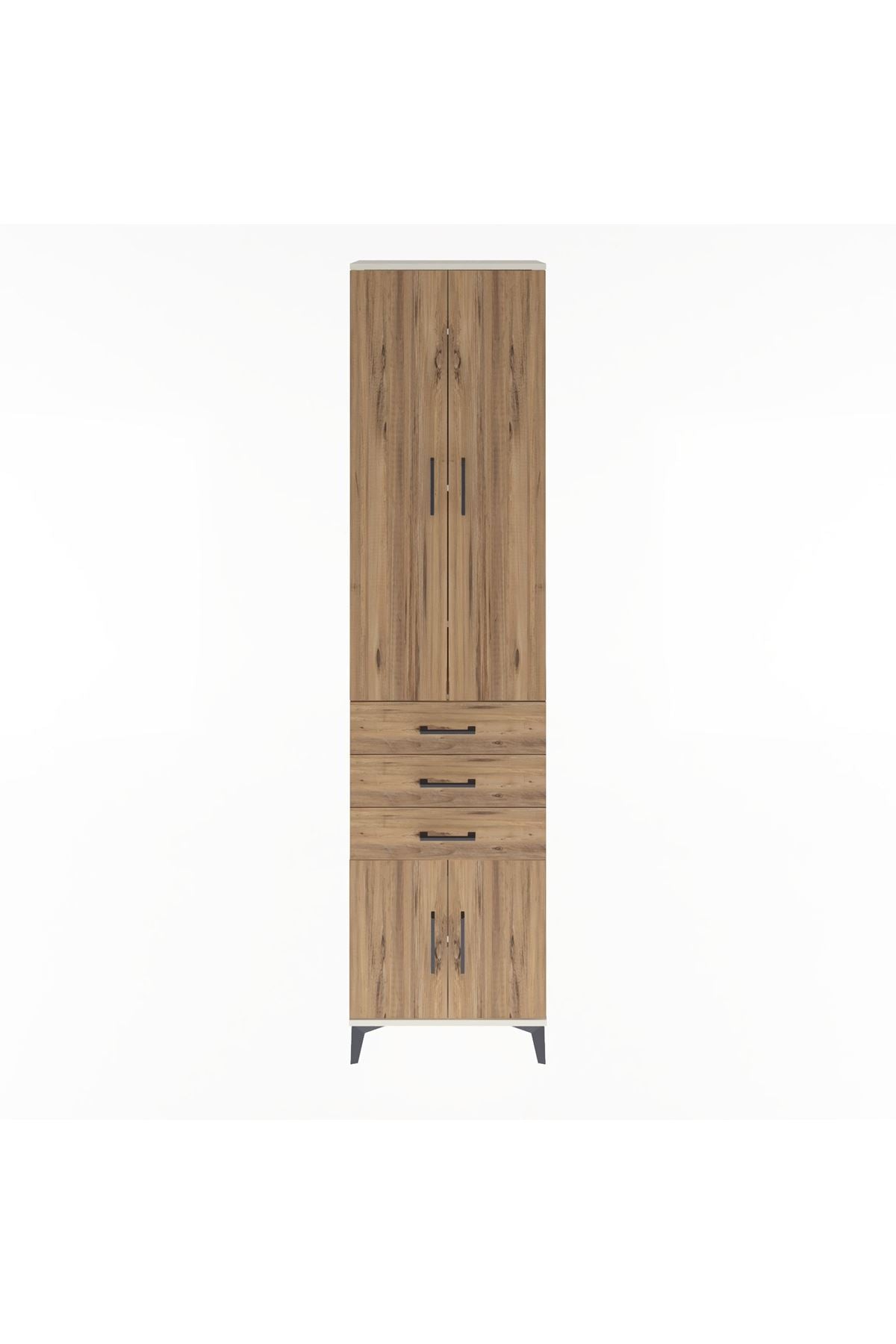 Arges Dolap 5 Raflı 3 Çekmeceli 4 Kapaklı 60x30x243 - S32M083V3A