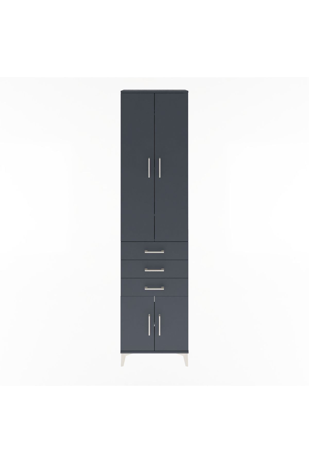 Arges Dolap 5 Raflı 3 Çekmeceli 4 Kapaklı 60x30x243 - S32M083V5A