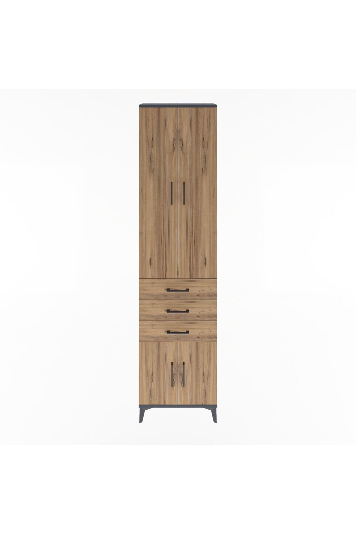 Arges Dolap 5 Raflı 3 Çekmeceli 4 Kapaklı 60x30x243 - S32M083V6A