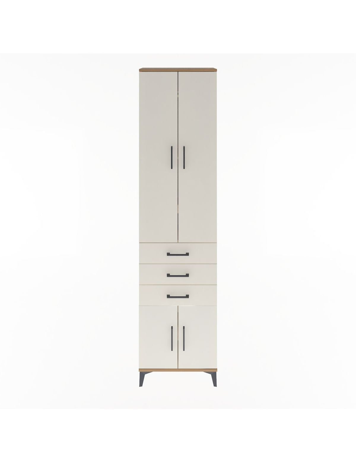 Arges Dolap 5 Raflı 3 Çekmeceli 4 Kapaklı 60x30x243 - S32M083V7A