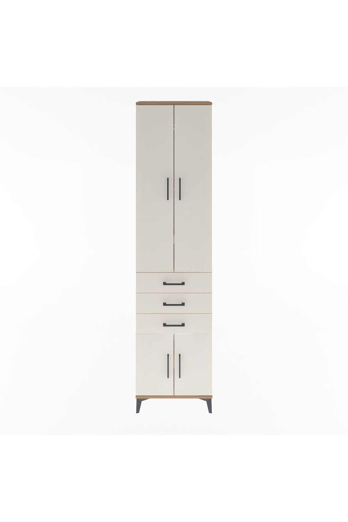 Arges Dolap 5 Raflı 3 Çekmeceli 4 Kapaklı 60x30x243 - S32M083V7A