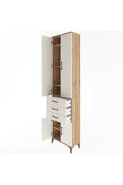 Arges Dolap 5 Raflı 3 Çekmeceli 4 Kapaklı 60x30x243 - S32M083V7A