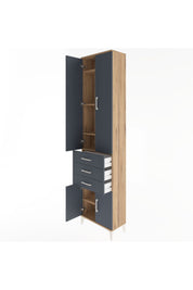 Arges Dolap 5 Raflı 3 Çekmeceli 4 Kapaklı 60x30x243 - S32M083V8A