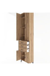 Arges Dolap 5 Raflı 3 Çekmeceli 4 Kapaklı 60x30x243 - S32M083V9A