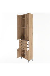 Arges Dolap 5 Raflı 3 Çekmeceli 4 Kapaklı 60x30x243 - S32M083V9A