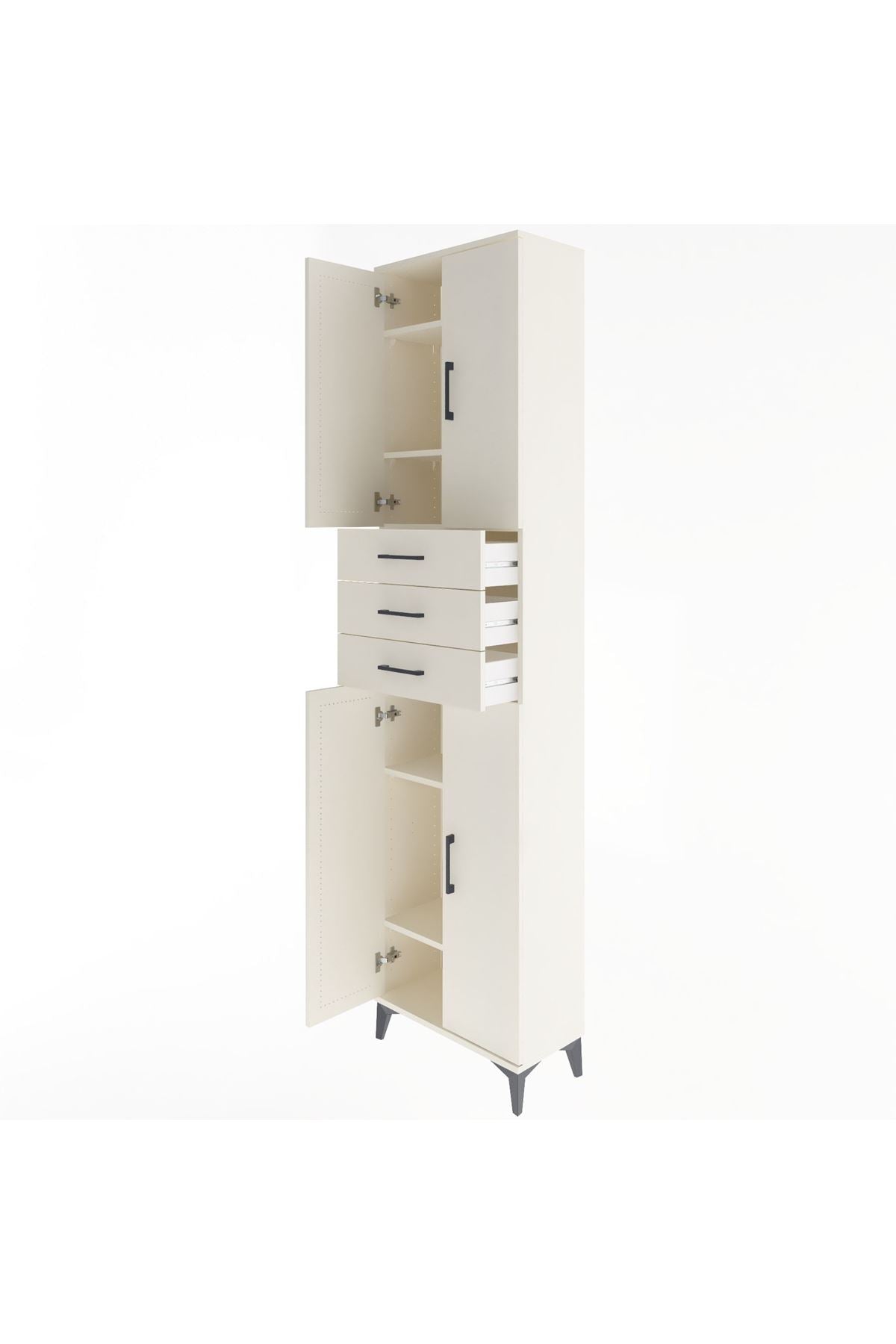 Arges Dolap 5 Raflı 3 Çekmeceli 4 Kapaklı 60x30x243 - S32M084V1A