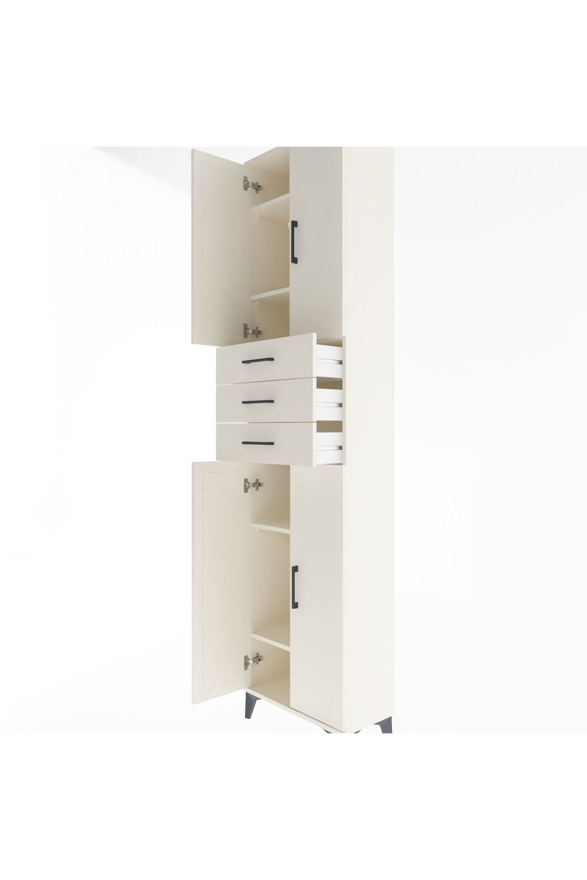 Arges Dolap 5 Raflı 3 Çekmeceli 4 Kapaklı 60x30x243 - S32M084V1A