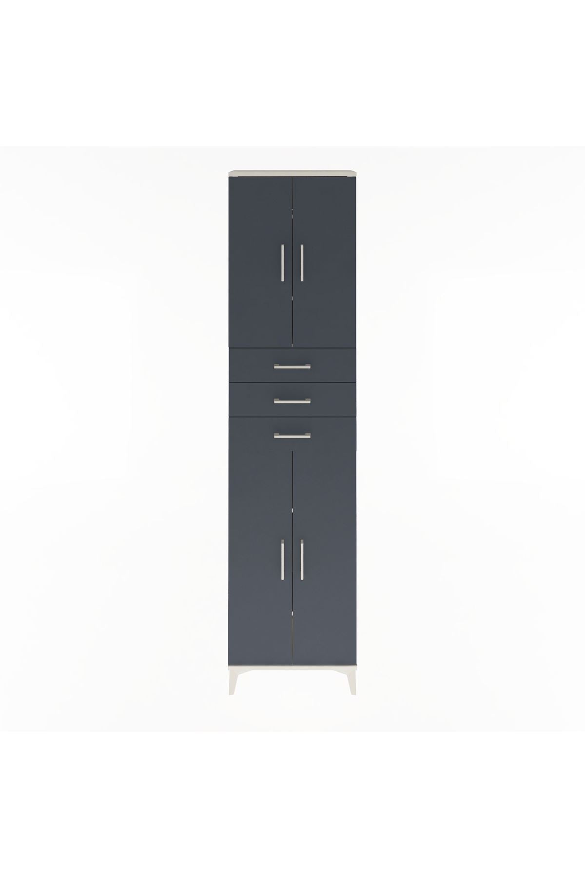 Arges Dolap 5 Raflı 3 Çekmeceli 4 Kapaklı 60x30x243 - S32M084V2A