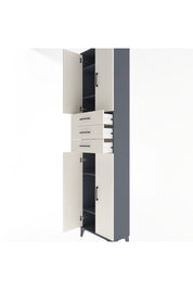 Arges Dolap 5 Raflı 3 Çekmeceli 4 Kapaklı 60x30x243 - S32M084V4A