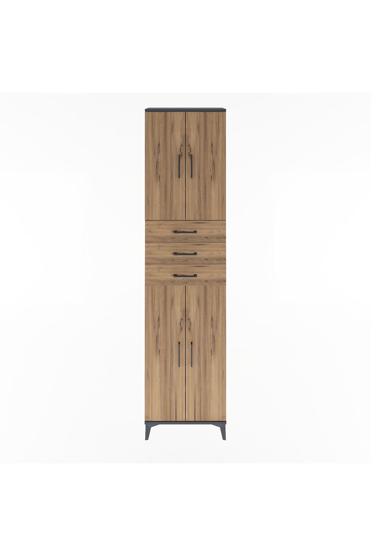 Arges Dolap 5 Raflı 3 Çekmeceli 4 Kapaklı 60x30x243 - S32M084V6A