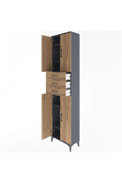 Arges Dolap 5 Raflı 3 Çekmeceli 4 Kapaklı 60x30x243 - S32M084V6A