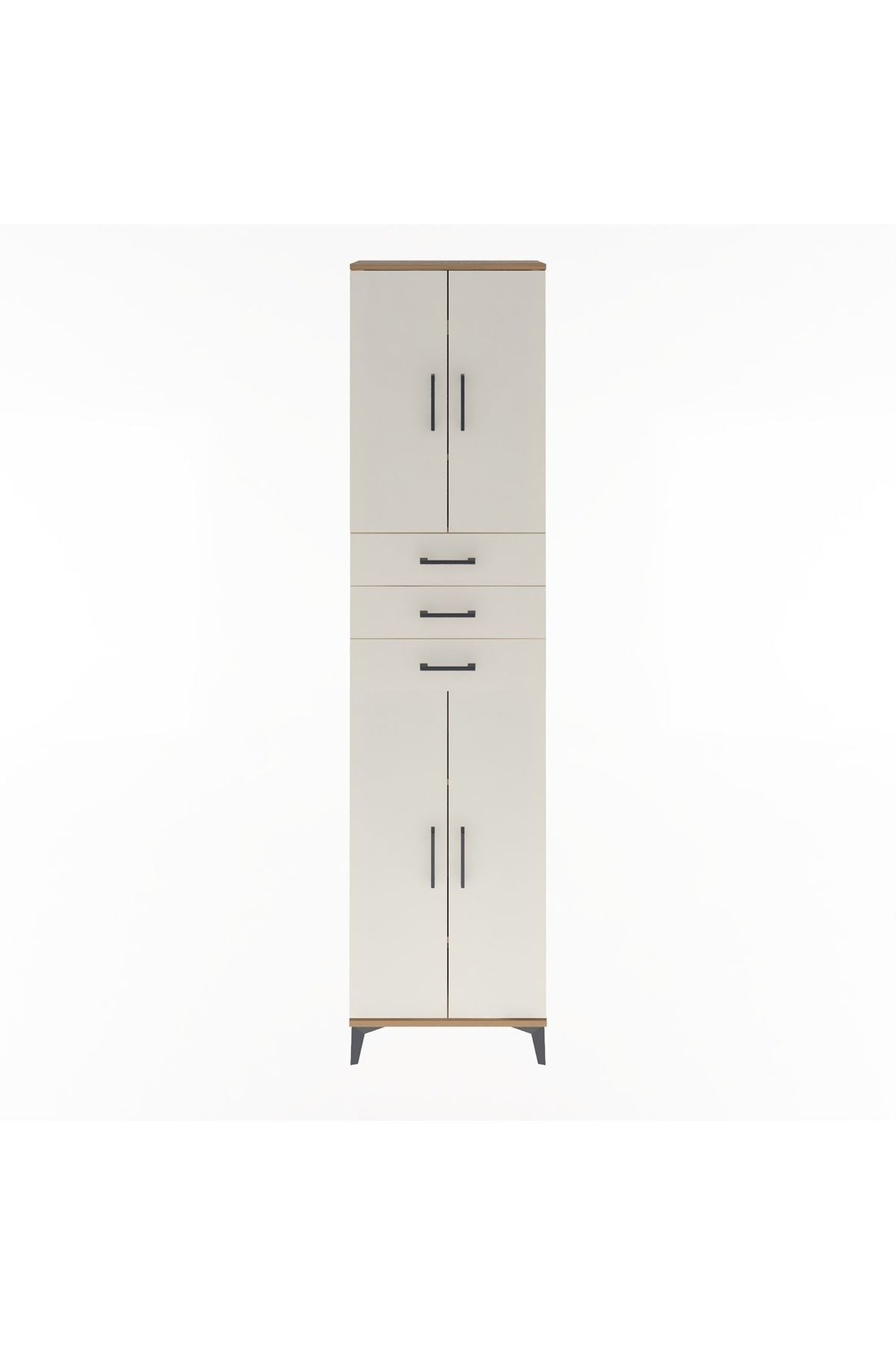 Arges Dolap 5 Raflı 3 Çekmeceli 4 Kapaklı 60x30x243 - S32M084V7A