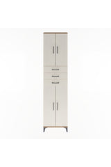 Arges Dolap 5 Raflı 3 Çekmeceli 4 Kapaklı 60x30x243