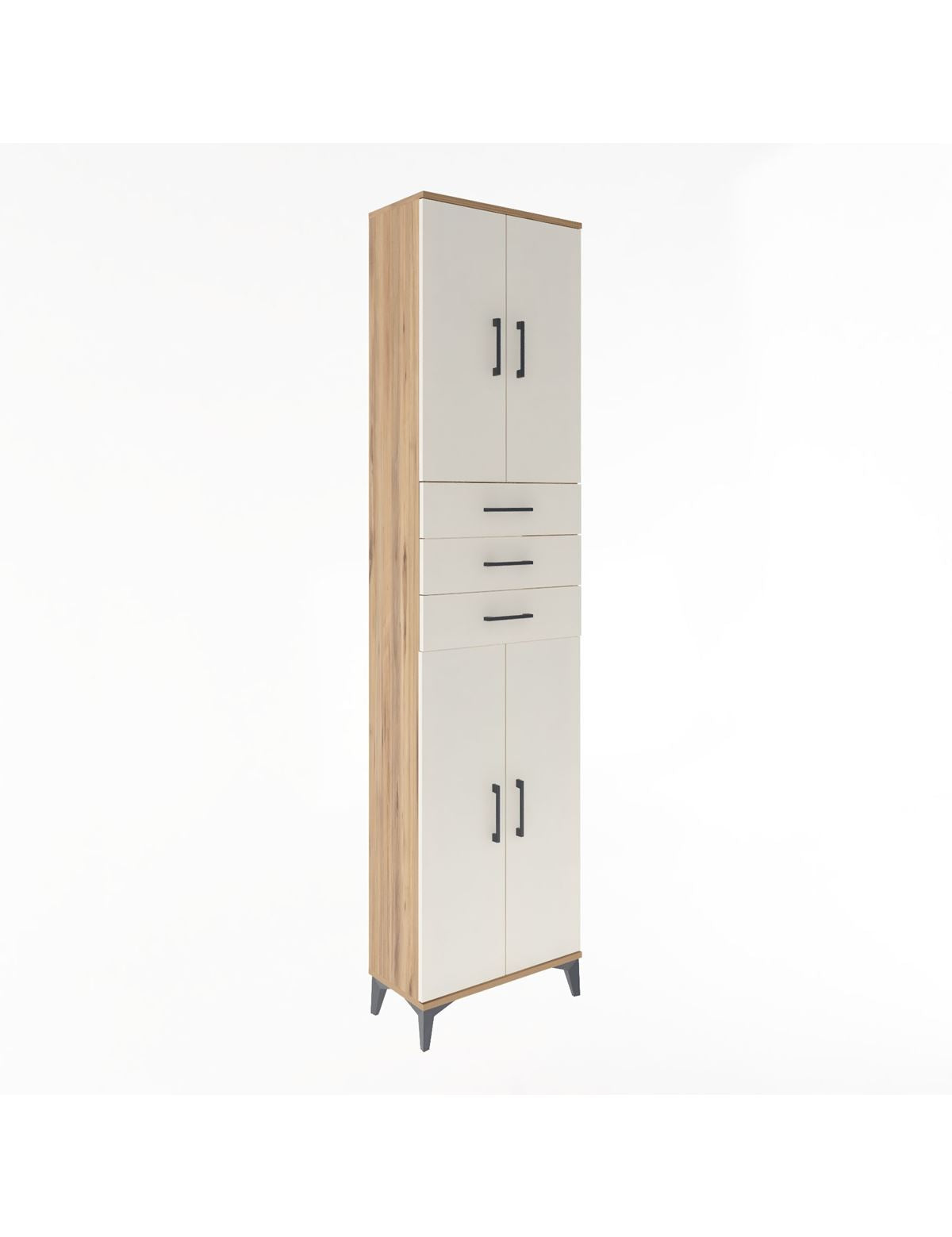 Arges Dolap 5 Raflı 3 Çekmeceli 4 Kapaklı 60x30x243 - S32M084V7A