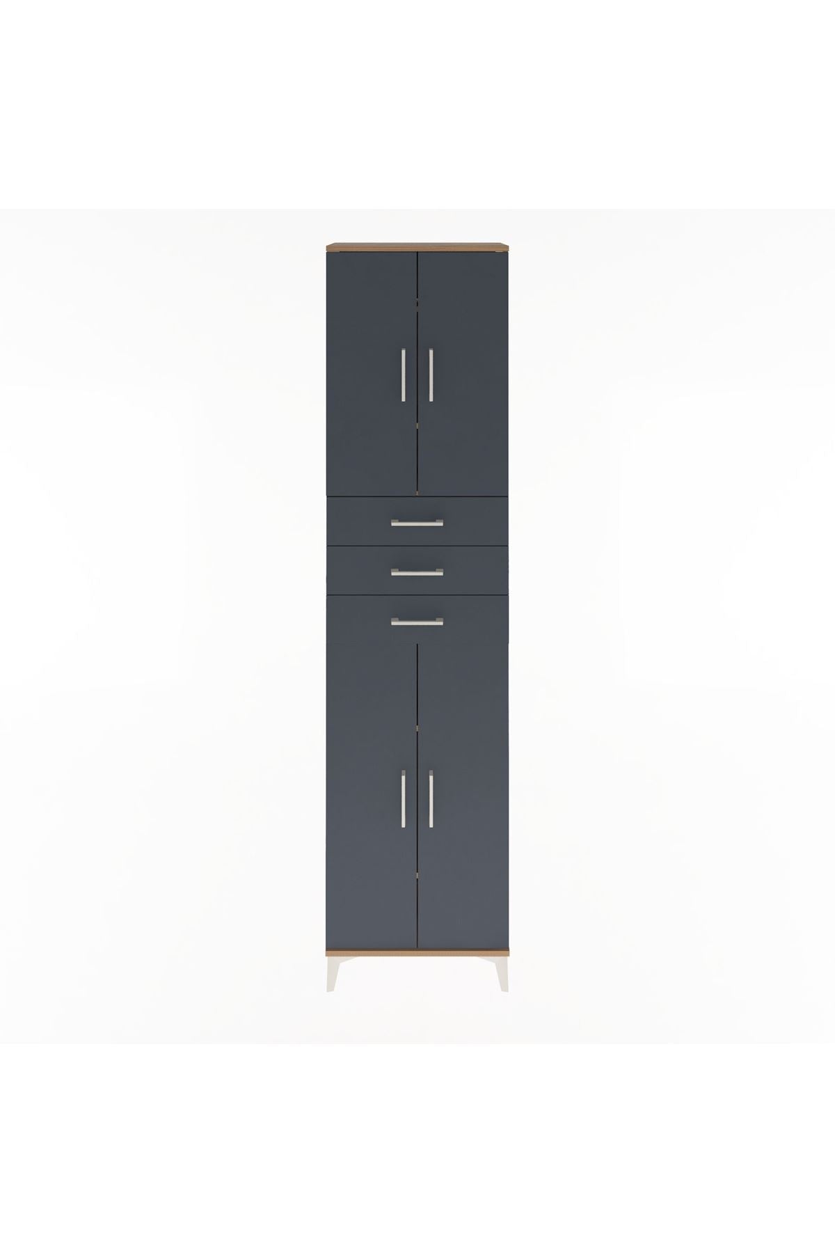 Arges Dolap 5 Raflı 3 Çekmeceli 4 Kapaklı 60x30x243 - S32M084V8A