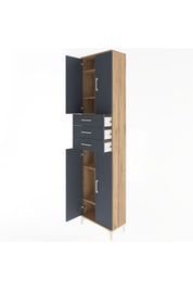 Arges Dolap 5 Raflı 3 Çekmeceli 4 Kapaklı 60x30x243 - S32M084V8A