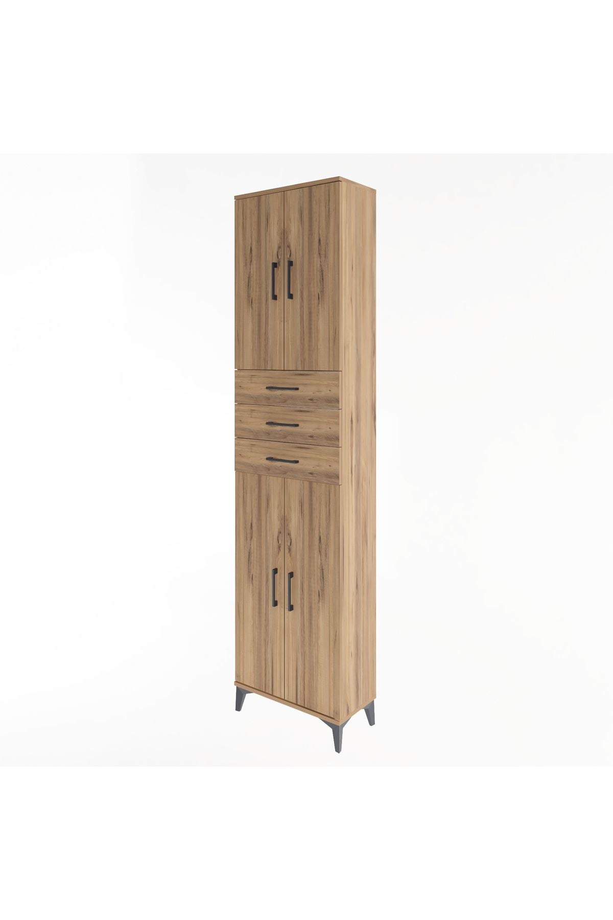 Arges Dolap 5 Raflı 3 Çekmeceli 4 Kapaklı 60x30x243 - S32M084V9A