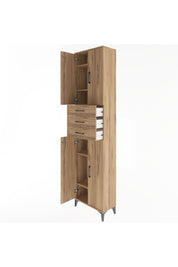 Arges Dolap 5 Raflı 3 Çekmeceli 4 Kapaklı 60x30x243 - S32M084V9A