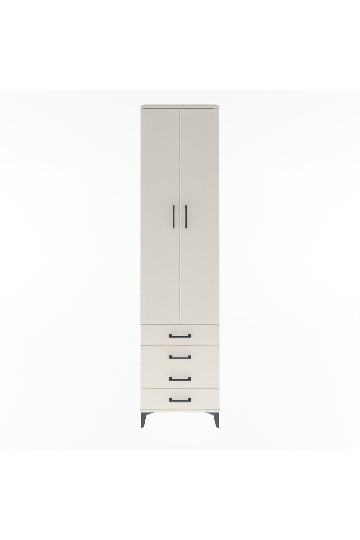 Arges Dolap 4 Raflı 4 Çekmeceli 2 Kapaklı 60x30x243 - S32M085V1A