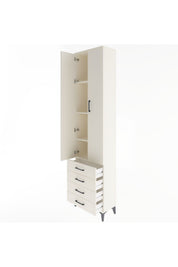 Arges Dolap 4 Raflı 4 Çekmeceli 2 Kapaklı 60x30x243 - S32M085V1A