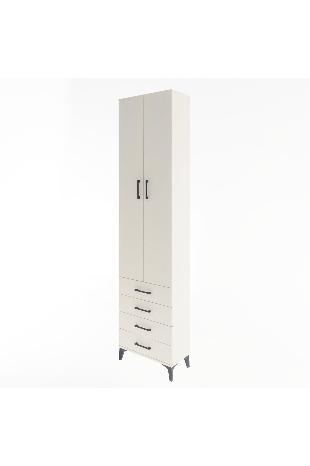 Arges Dolap 4 Raflı 4 Çekmeceli 2 Kapaklı 60x30x243 - S32M085V1A