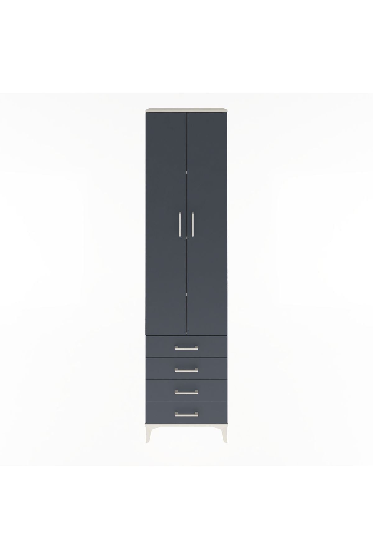 Arges Dolap 4 Raflı 4 Çekmeceli 2 Kapaklı 60x30x243 - S32M085V2A