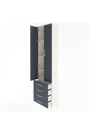 Arges Dolap 4 Raflı 4 Çekmeceli 2 Kapaklı 60x30x243 - S32M085V2A