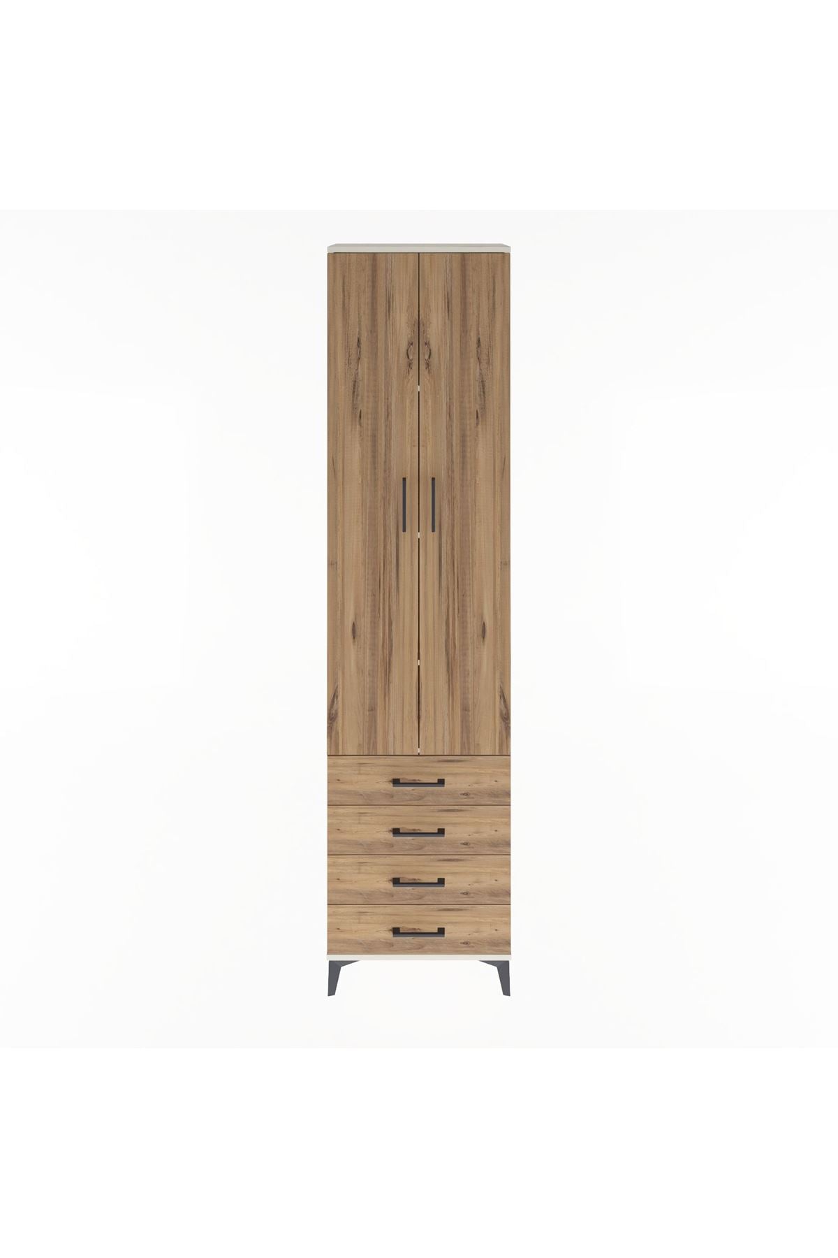 Arges Dolap 4 Raflı 4 Çekmeceli 2 Kapaklı 60x30x243 - S32M085V3A