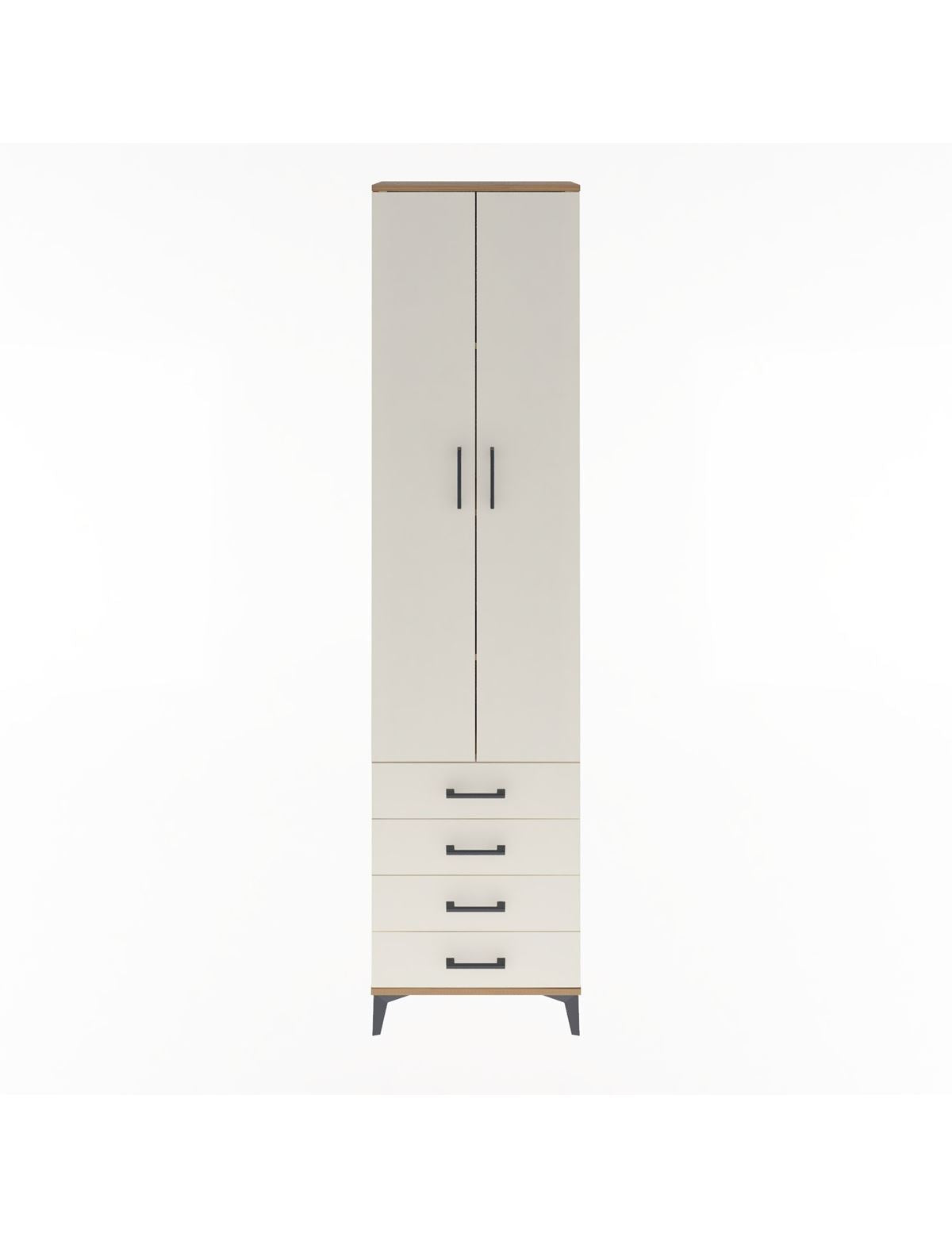 Arges Dolap 4 Raflı 4 Çekmeceli 2 Kapaklı 60x30x243 - S32M085V7A