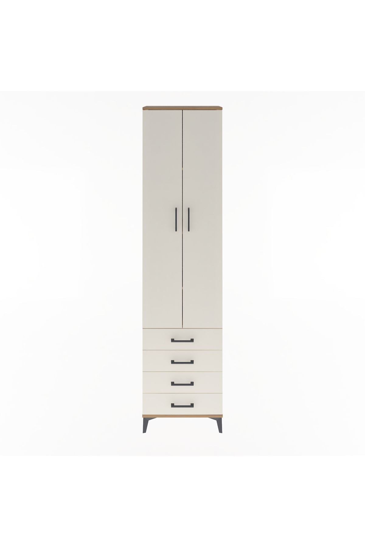 Arges Dolap 4 Raflı 4 Çekmeceli 2 Kapaklı 60x30x243 - S32M085V7A