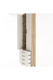 Arges Dolap 4 Raflı 4 Çekmeceli 2 Kapaklı 60x30x243 - S32M085V7A