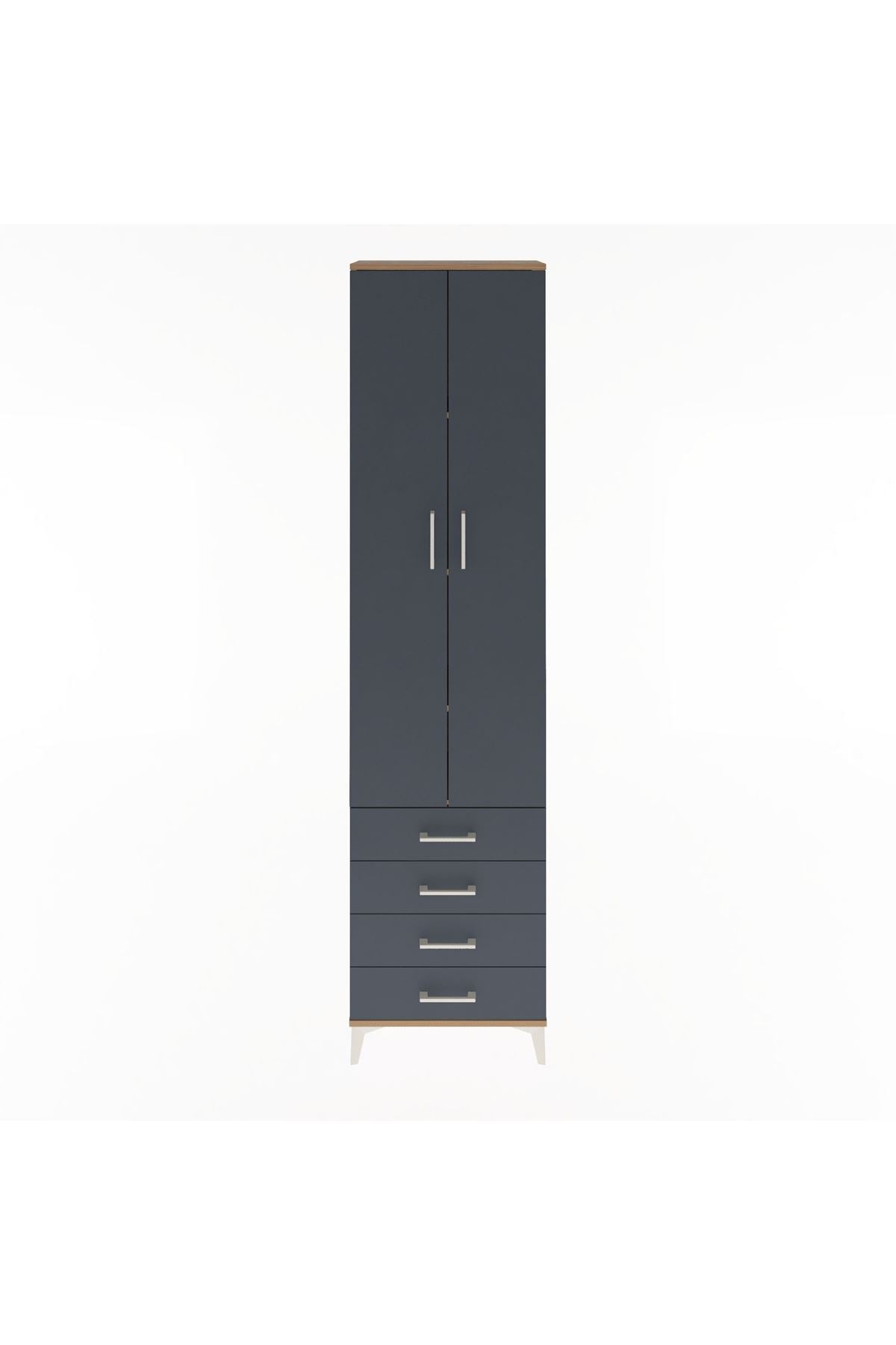 Arges Dolap 4 Raflı 4 Çekmeceli 2 Kapaklı 60x30x243 - S32M085V8A