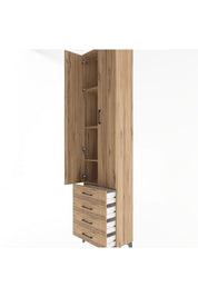Arges Dolap 4 Raflı 4 Çekmeceli 2 Kapaklı 60x30x243 - S32M085V9A