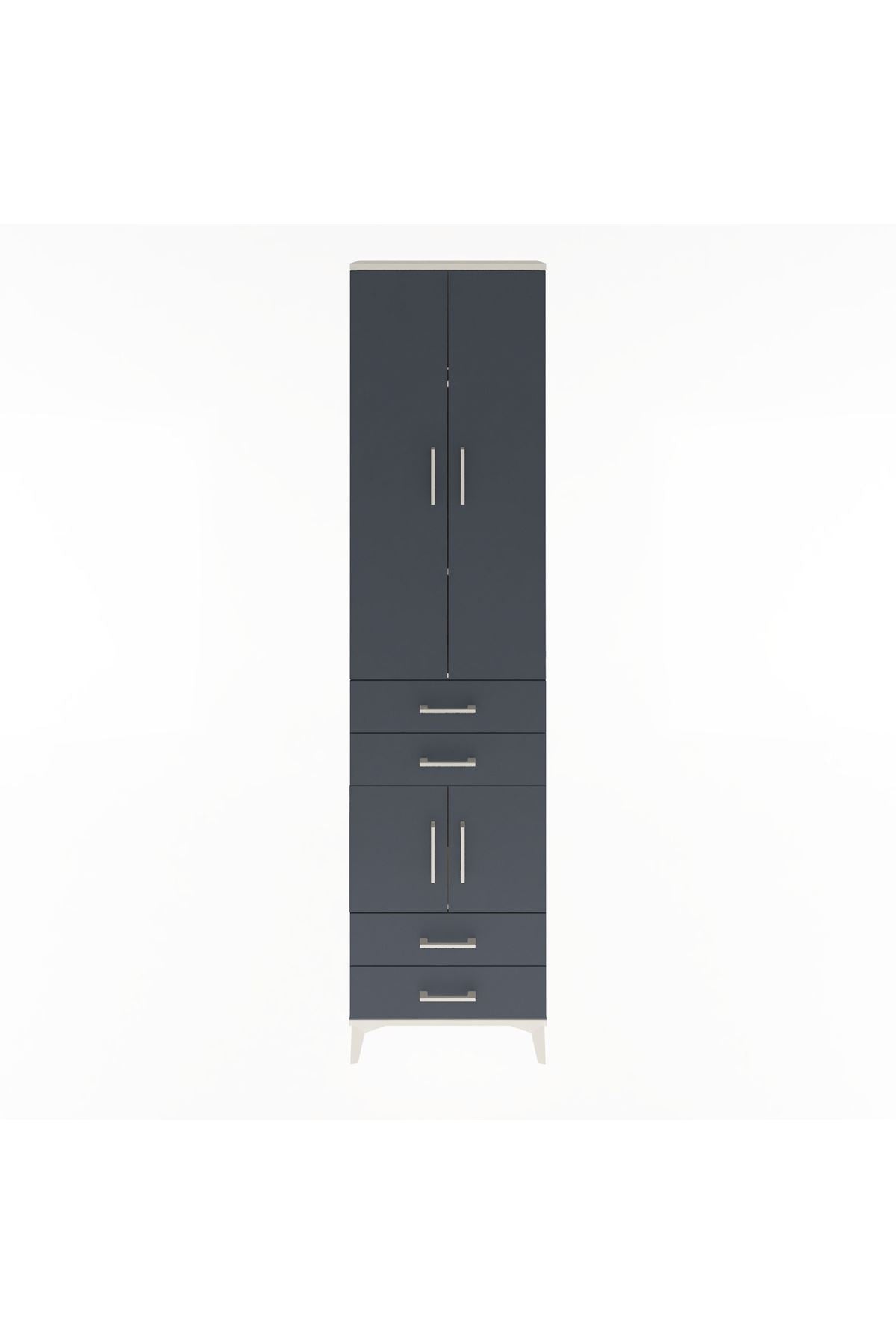 Arges Dolap 4 Raflı 4 Çekmeceli 4 Kapaklı 60x30x243 - S32M086V2A