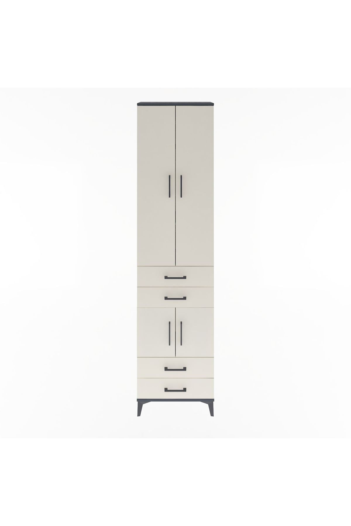 Arges Dolap 4 Raflı 4 Çekmeceli 4 Kapaklı 60x30x243 - S32M086V4A