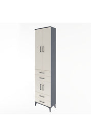 Arges Dolap 4 Raflı 4 Çekmeceli 4 Kapaklı 60x30x243 - S32M086V4A