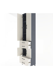Arges Dolap 4 Raflı 4 Çekmeceli 4 Kapaklı 60x30x243 - S32M086V4A