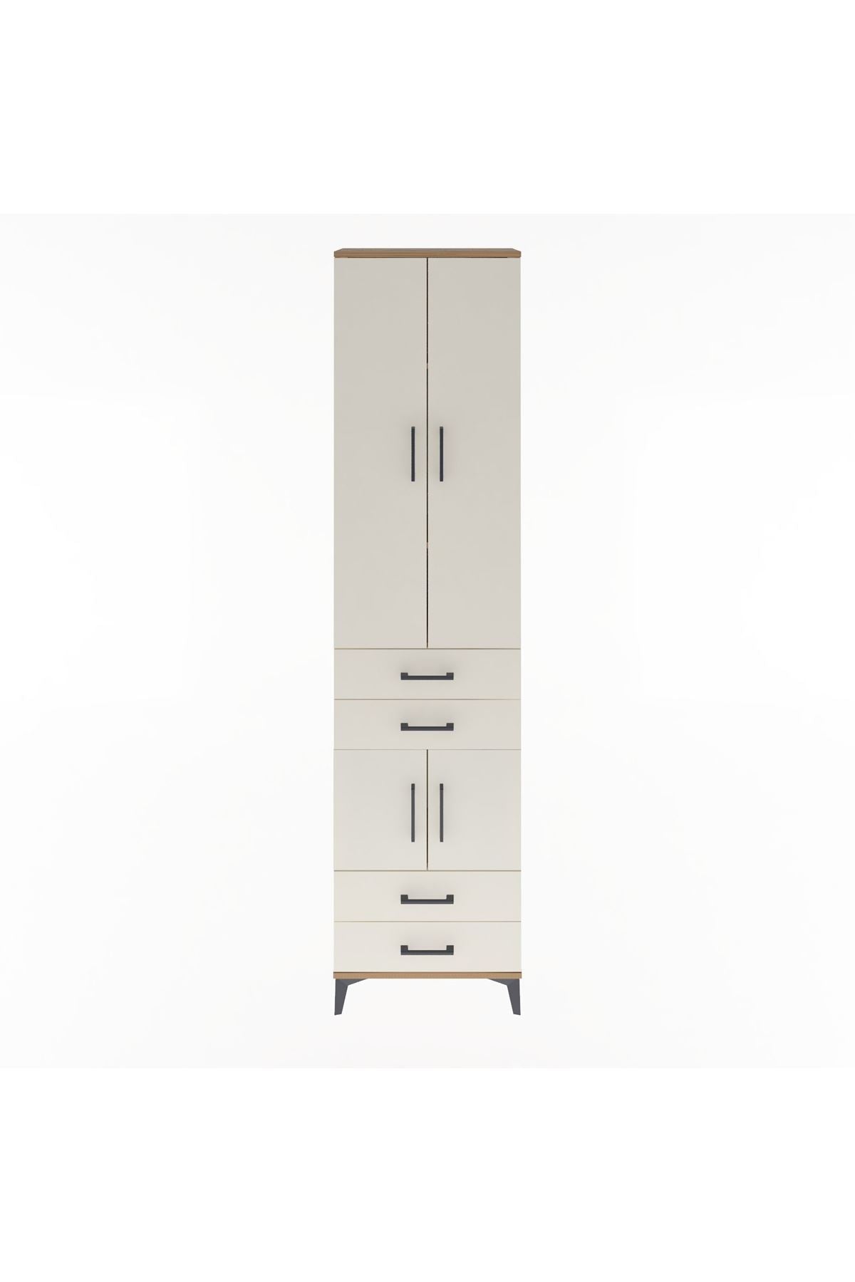Arges Dolap 4 Raflı 4 Çekmeceli 4 Kapaklı 60x30x243 - S32M086V7A