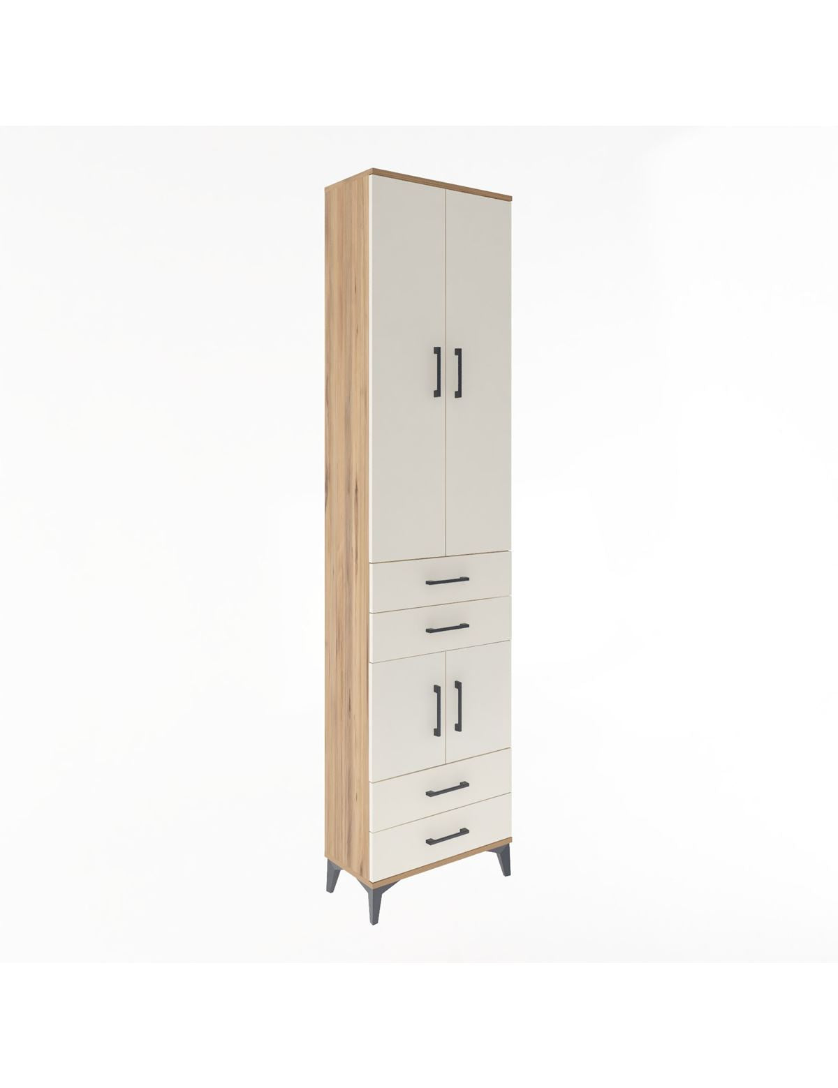Arges Dolap 4 Raflı 4 Çekmeceli 4 Kapaklı 60x30x243 - S32M086V7A