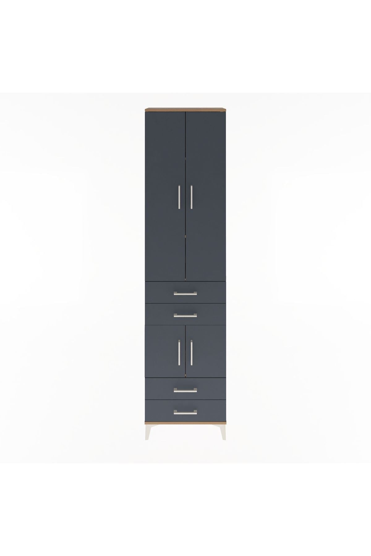 Arges Dolap 4 Raflı 4 Çekmeceli 4 Kapaklı 60x30x243 - S32M086V8A