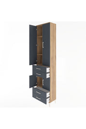 Arges Dolap 4 Raflı 4 Çekmeceli 4 Kapaklı 60x30x243 - S32M086V8A