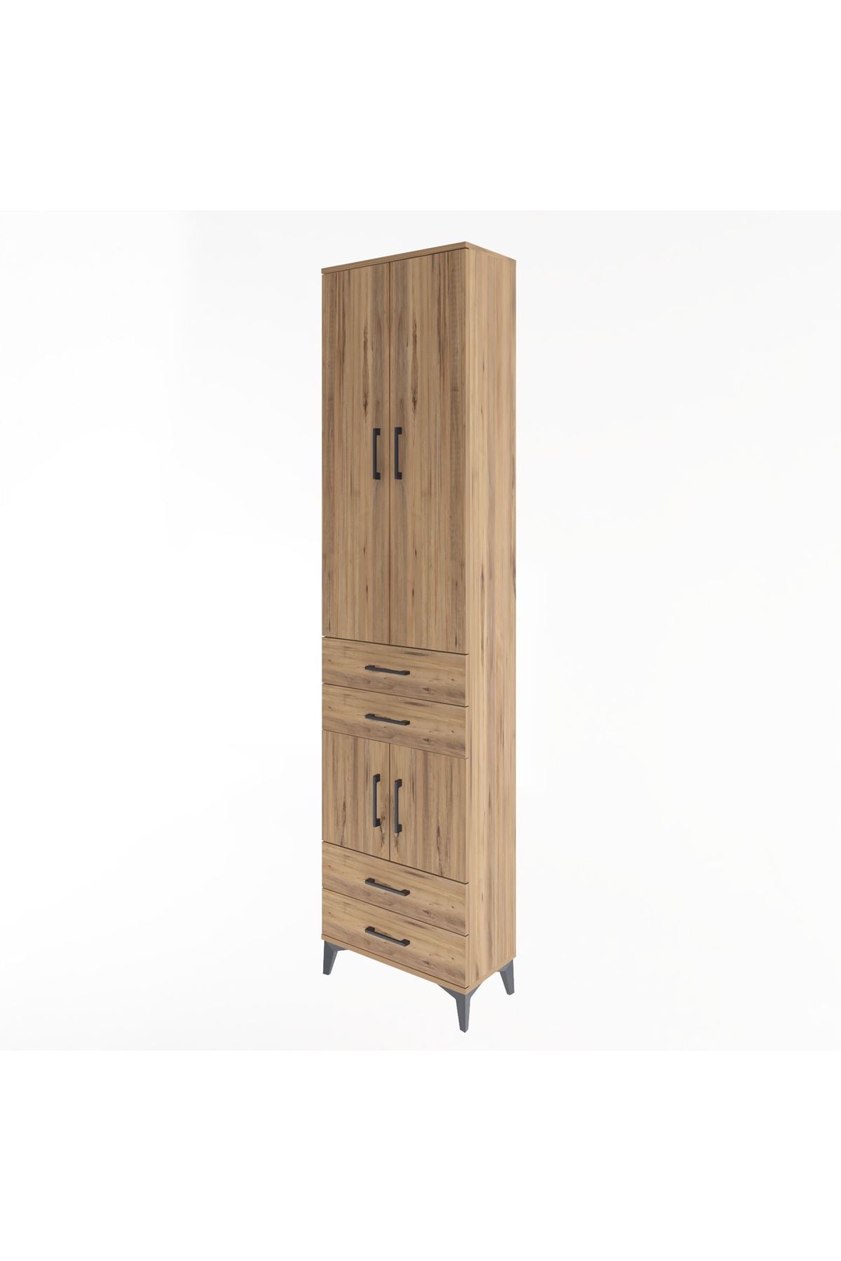 Arges Dolap 4 Raflı 4 Çekmeceli 4 Kapaklı 60x30x243 - S32M086V9A