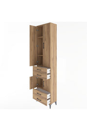 Arges Dolap 4 Raflı 4 Çekmeceli 4 Kapaklı 60x30x243 - S32M086V9A