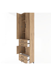 Arges Dolap 4 Raflı 4 Çekmeceli 4 Kapaklı 60x30x243 - S32M086V9A